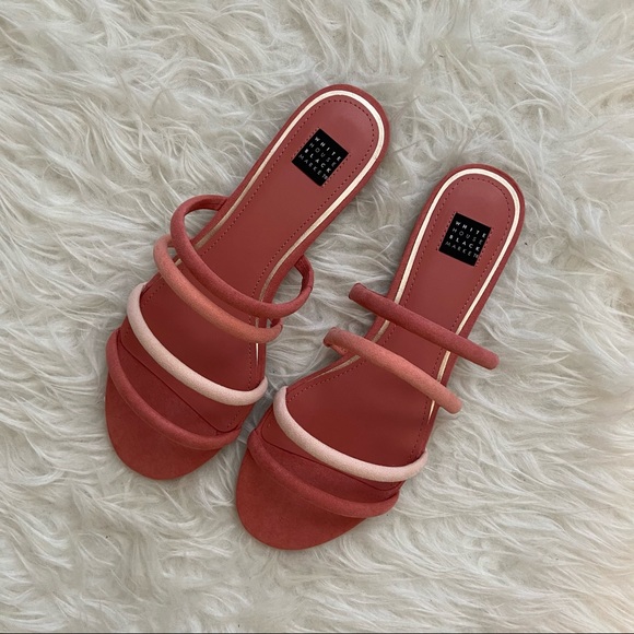 White House Black Market Shoes - 🆕 WHBM Briella Strappy Slide in Adobe 8.5